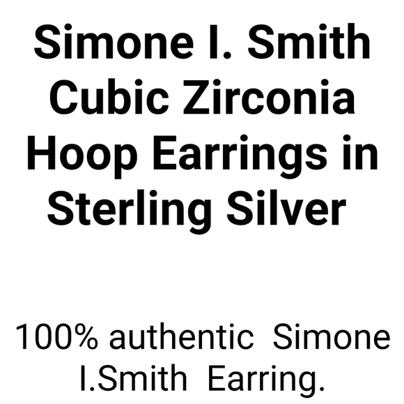 simone l. smith  Jewelry  Simone L Smith Cz Hoop Earrings  Poshmark
